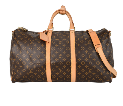 Keepall Bandouliere 55, &pound;1,050, Handbags, Brown, Canvas, Front view